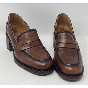 Pikolinos Huesca Heeled Leather Loafers Brown US 6.5-7/Euro 37